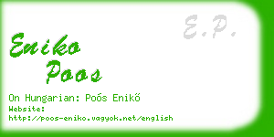 eniko poos business card